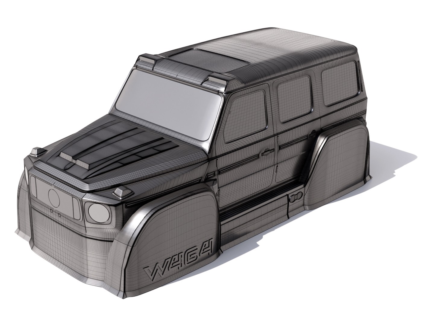Bittydesign W464 1/18 Clear Body TRAXXAS TRX-4M Pre-cut BDTRX-18W464