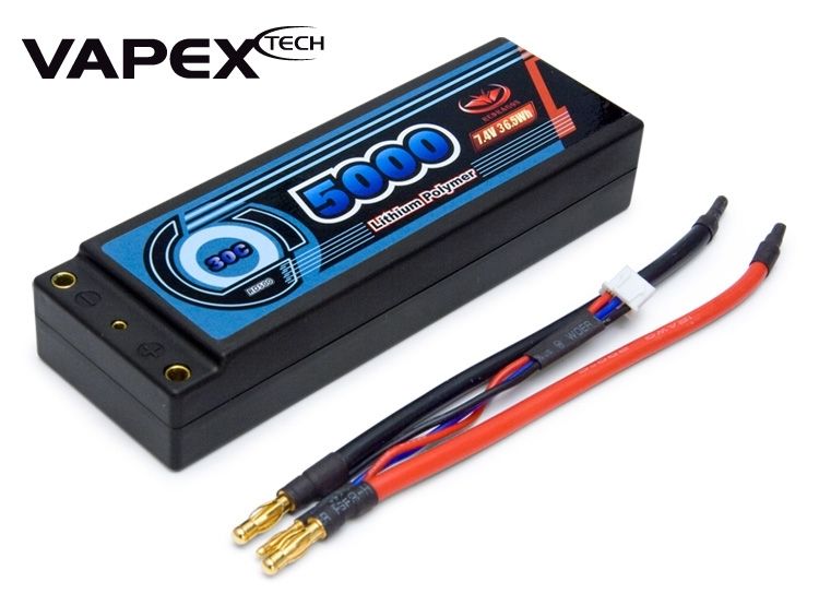 Vapex LiPo Akku 2S 7,4V 5000mAh 30C Hard RD500D2