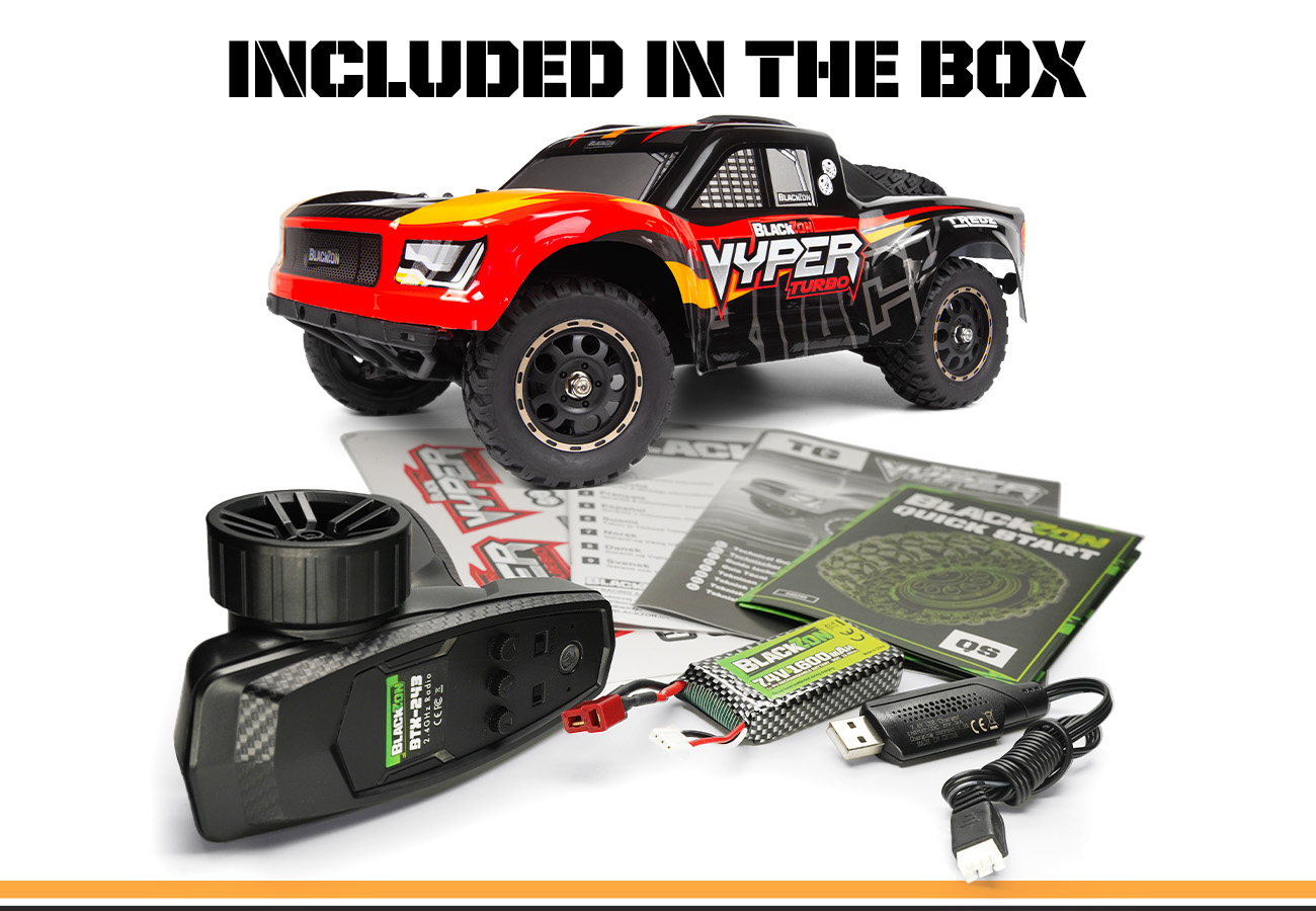 BLACKZON Viper SC Turbo 1/16 4WD Brushless SCT Rot/Orange 540275 - Abbildung 6