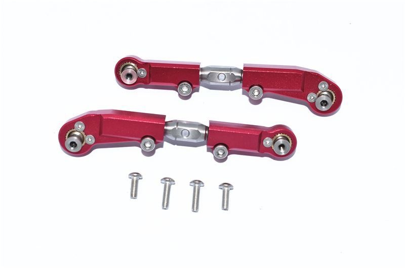 GPM Edelstahl Lenkstange mit Alu-Kugelpfannen rot ARRMA Limitless, Infraction, Typhon 6s MAF162SR