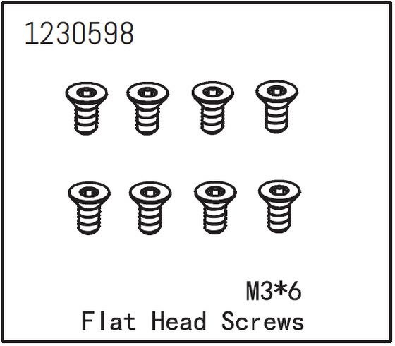 Absima Senkkopfschraube M3*6 (8 St.) 1230598
