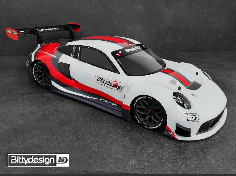 Bittydesign P-GT3R 1/7 lackierte Karosserie for ARRMA Infraction/Limitless, ausgeschnitten, 1.5mm AR7-PGT3R-PP