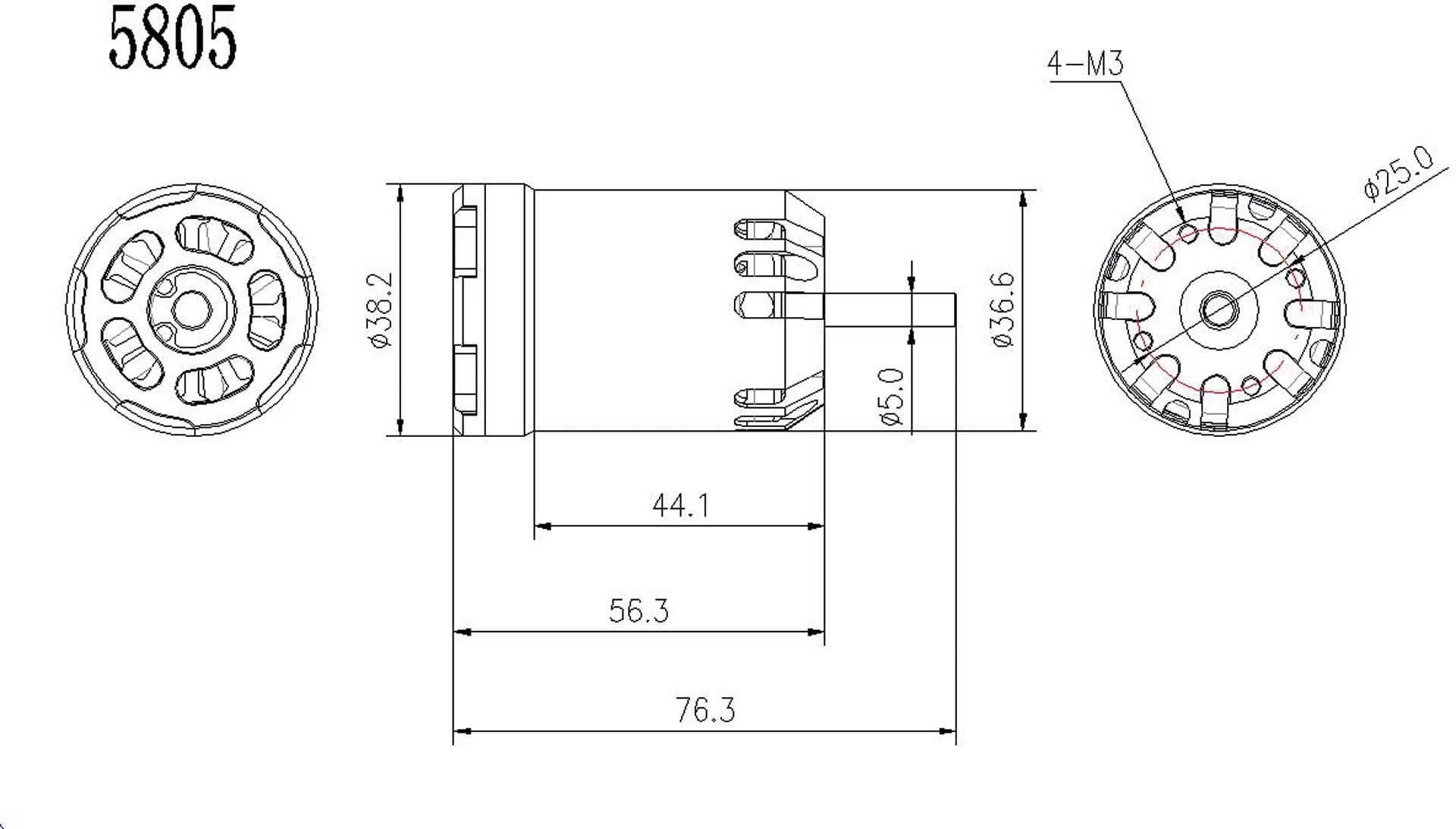 Robbe RO-POWER TORQUE X-36 1000 K/V Brushless Motor 5805