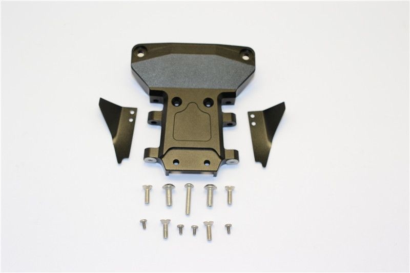 GPM Alu Chassisplatte unten hinten blau Traxxas Slash 4x4 LCG, Rally