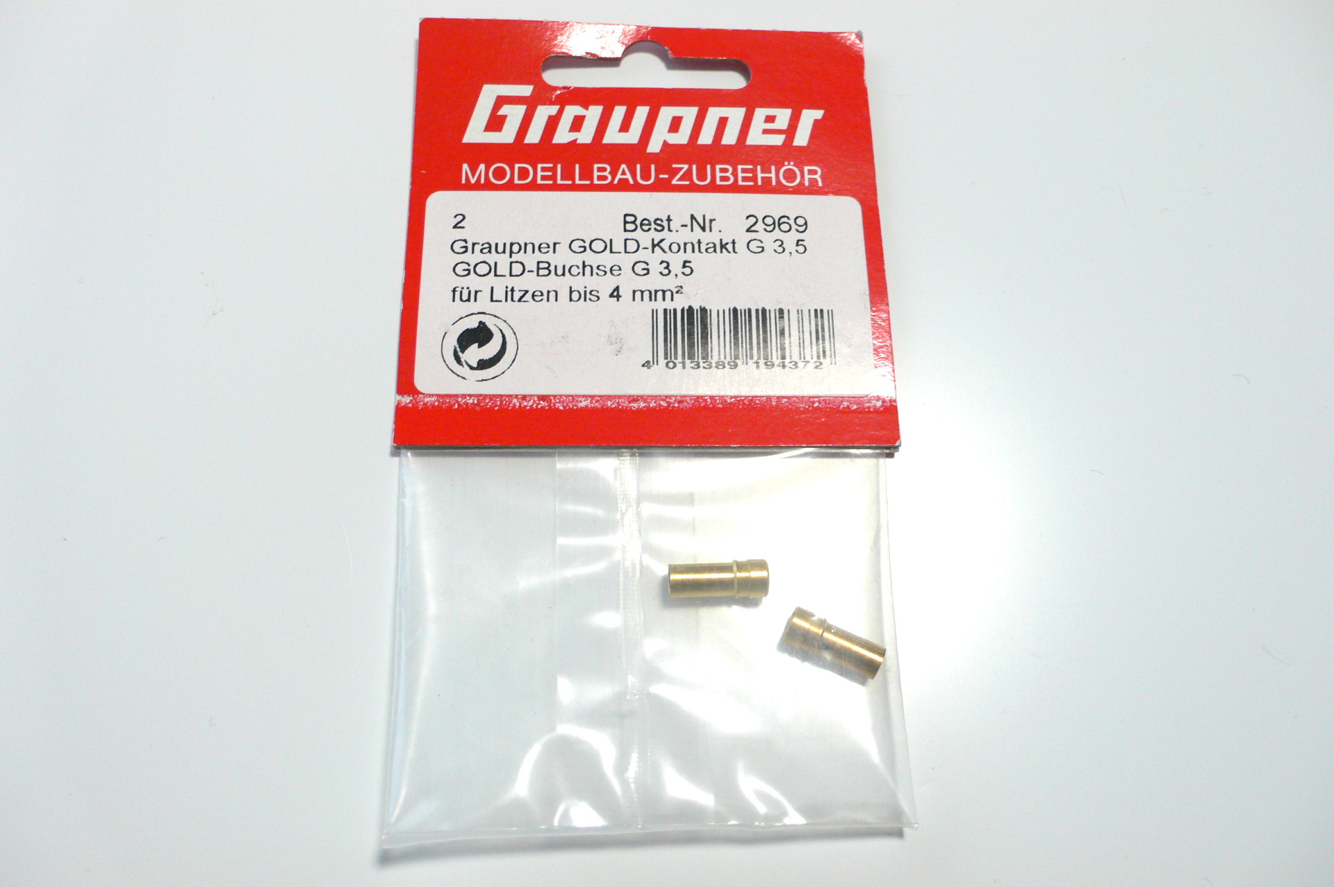 Graupner 2969 G3,5-Buchsen vergoldet (2 Stück)