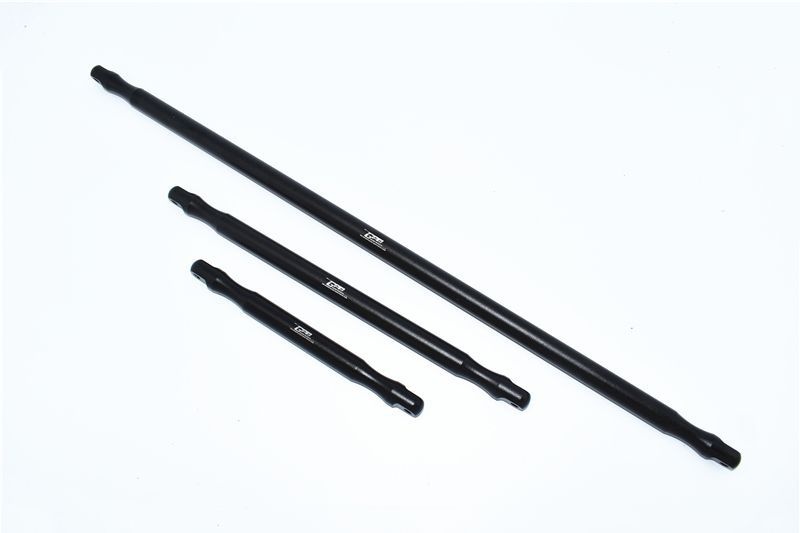 GPM Alu Chassisstreben Set v/h/mitte schwarz ARRMA Kraton 8s MAKX025BK