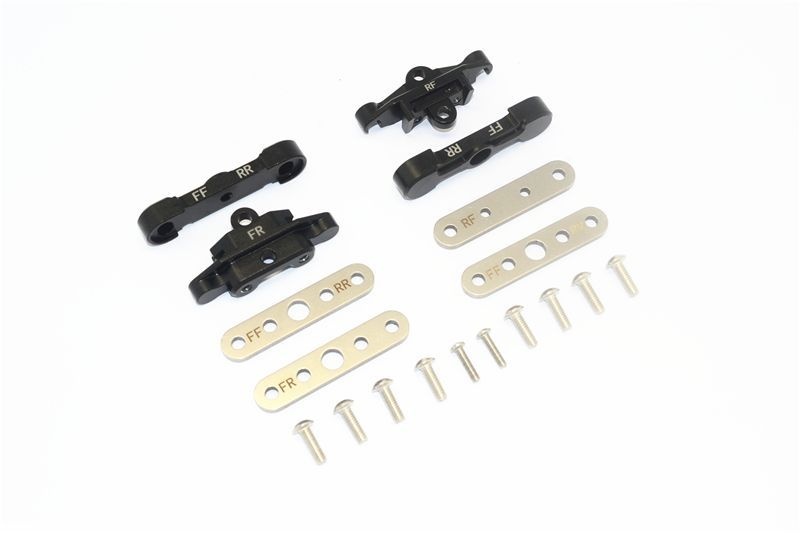 GPM Alu Querlenkerbefestigung unten v/h schwarz Traxxas MAXX