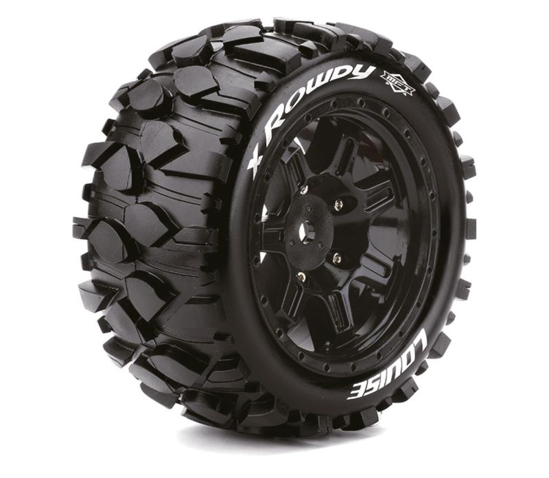 Louise X-ROWDY Sport-Reifen Felge schwarz (2) 24mm ARRMA KRATON 8S / MFT L-T3351BM