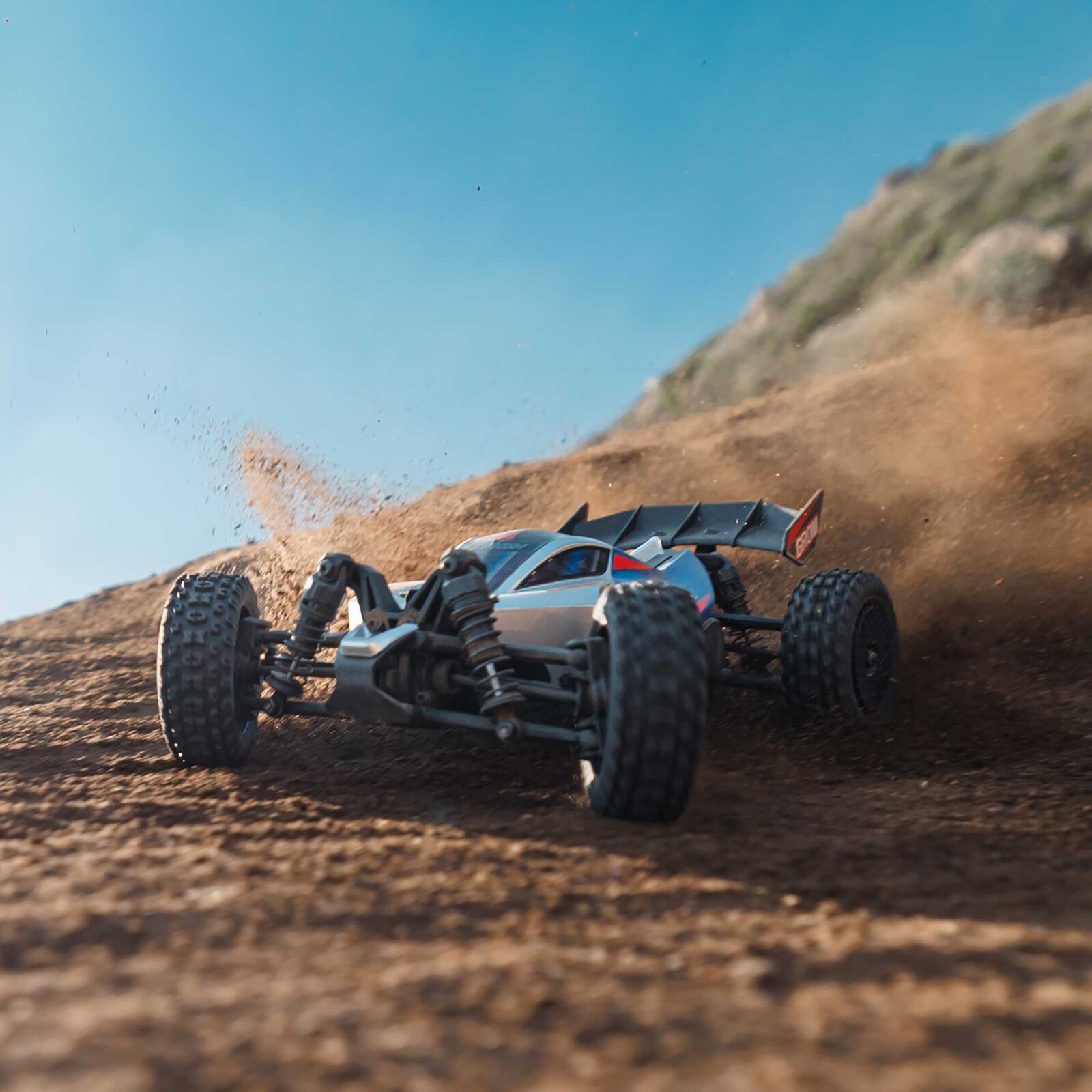 ARRMA 1/14 TYPHON GROM 4X4 RTR Brushed Buggy (Akku & Lader incl.) Blau/Silber ARA2106T1 - Abbildung 9