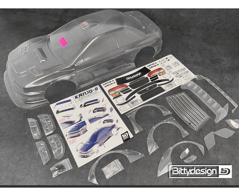 Bittydesign KANJO-S 1/7 klare Karosserie for ARRMA Felony, ausgeschnitten, 1.5mm AR7F-KJS