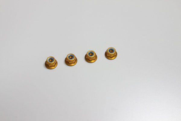 Kyosho STOPMUTTERN BUND,M4x4.5 ALU, GOLD (4) / 1344 1-N4045FNA-G