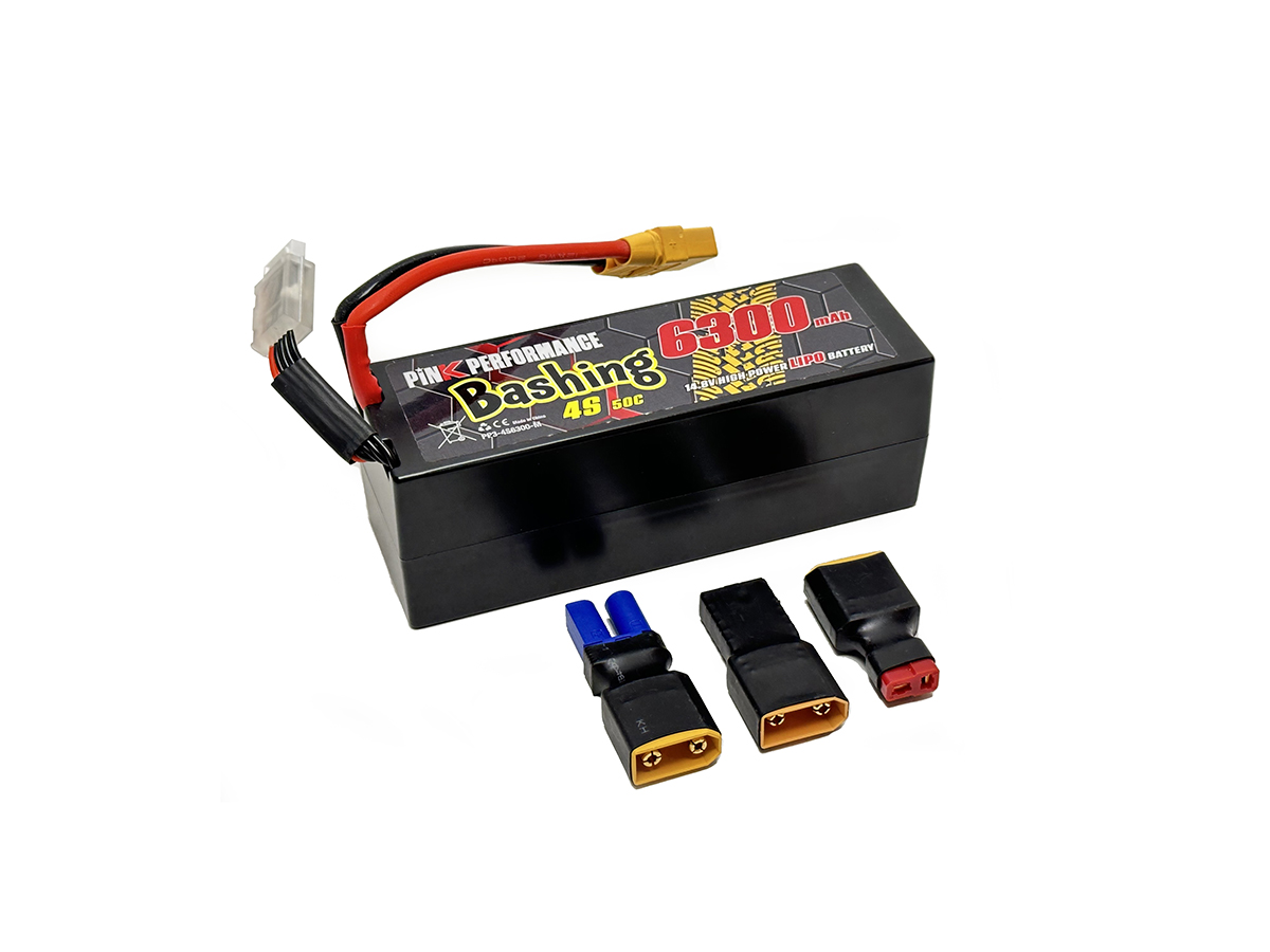 Pink Performance Bashing LiPo Akku 4S 14.8V-6300-50C (Multi) 139x47x49mm 600g PP3-4S6300-M