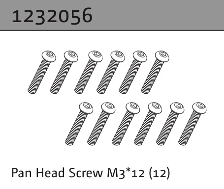 Absima Linsenkopfschraube M3*12 (22) 1232056