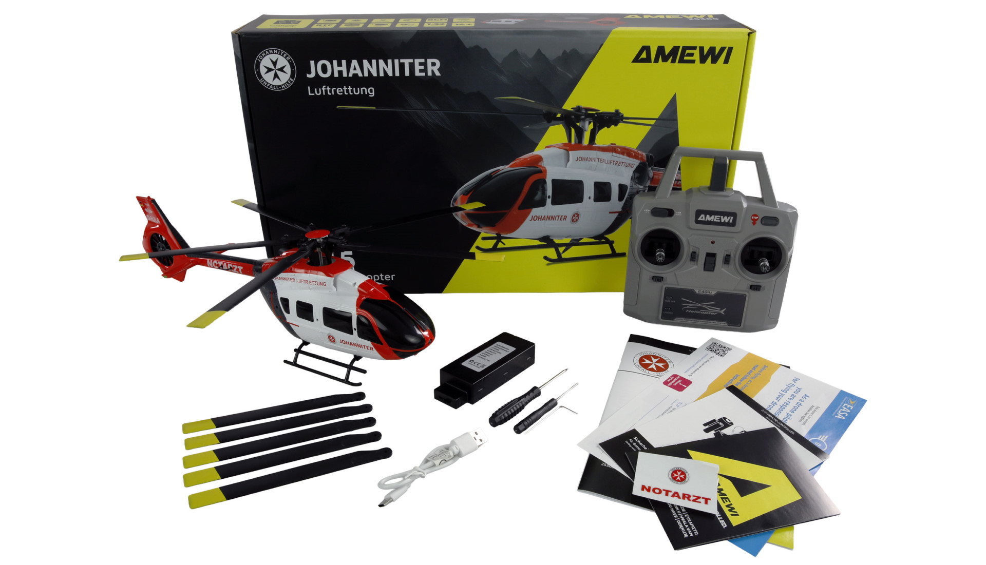 Amewi Johanniter H145 Helikopter Brushless 6-Kanal 6G RTF 25365 - Abbildung 6