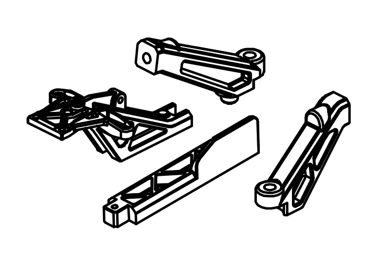 Absima Spacer Assemblies F/R 1610108