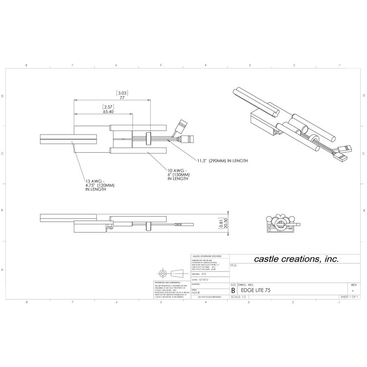 Castle Phoenix Edge Lite 75 - 25V 75A ESC 010-0112-00