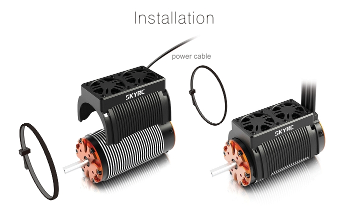 SkyRC Motor Kühlkörper mit Ventilator 55mm für 1/5  SK-400008