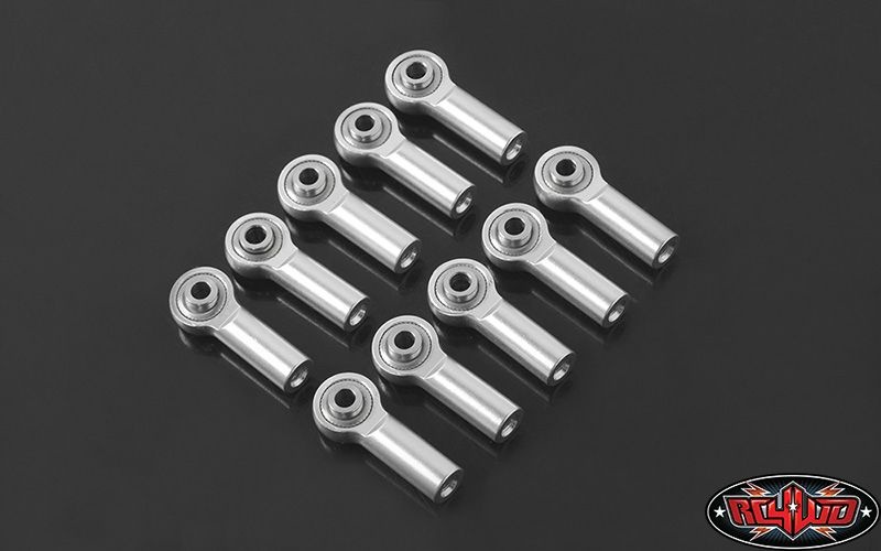 RC4WD M3 Medium Straight Aluminum Rod Ends (Silver) (10) Z-S1638