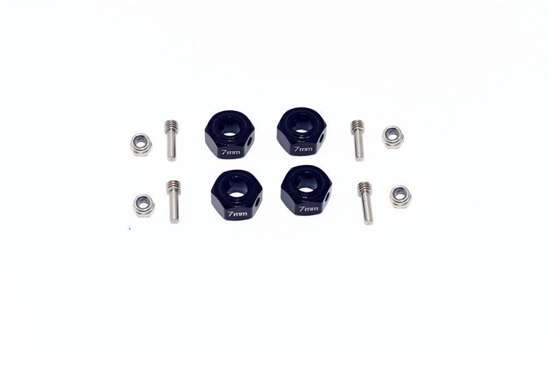 GPM Alu Hex Adapter 12x7mm schwarz (4 Stk.) ARRMA Granite, Big Rock, Senton MAG010/12X7MBK - Abbildung 1