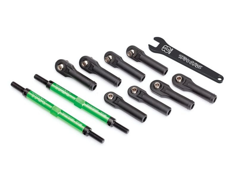Traxxas 8638G Vorspur-Stangen E-Revo VXL Alu grün eloxiert mit Kugelpfanne