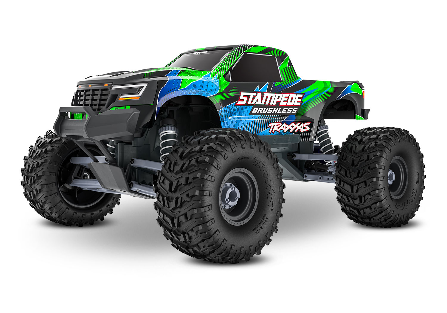 Traxxas Stampede 2WD VX3 Brushless Monster Truck Grün 1/10 RTR 136454-4 - Abbildung 1