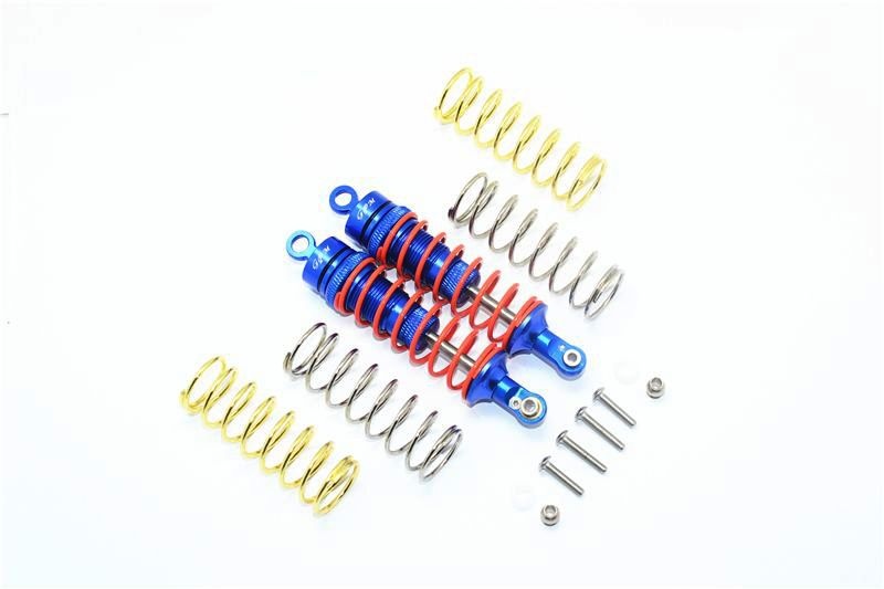 GPM Alu Dämpfer vorne 87mm blau Traxxas Rustler, Slash, Hoss 4x4 - Abbildung 1