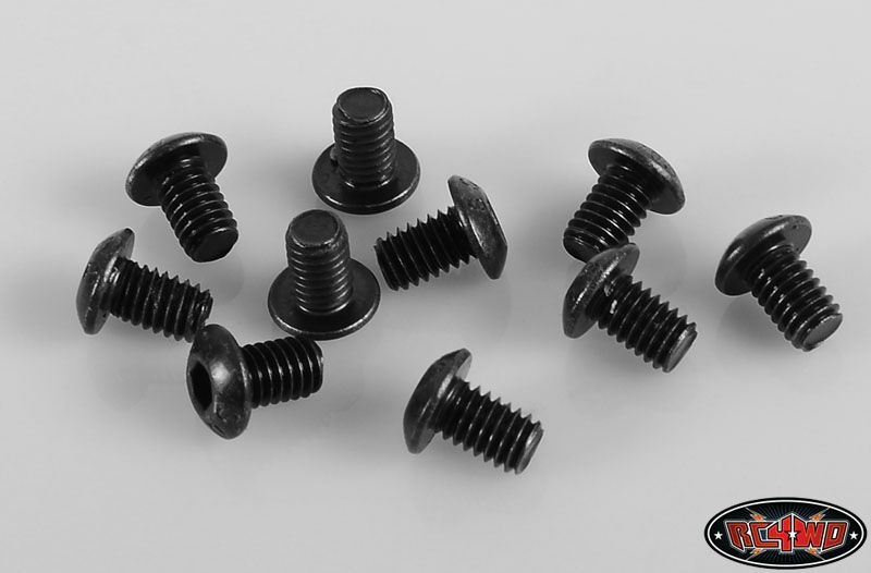 RC4WD Steel Button Head Cap Screws M4 x 6mm (10) Z-S0968