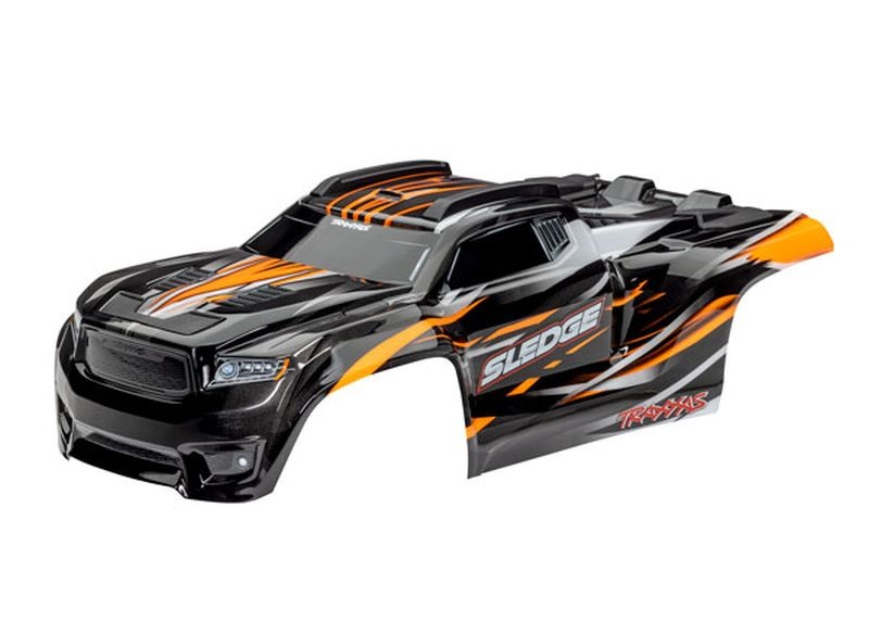 Traxxas Karo SledgeT orange / mit Aufkleberbogen & montierten Cliple 9511T