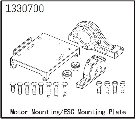 Absima Motorhalter/ESC Montageplatte - BronX 1330700