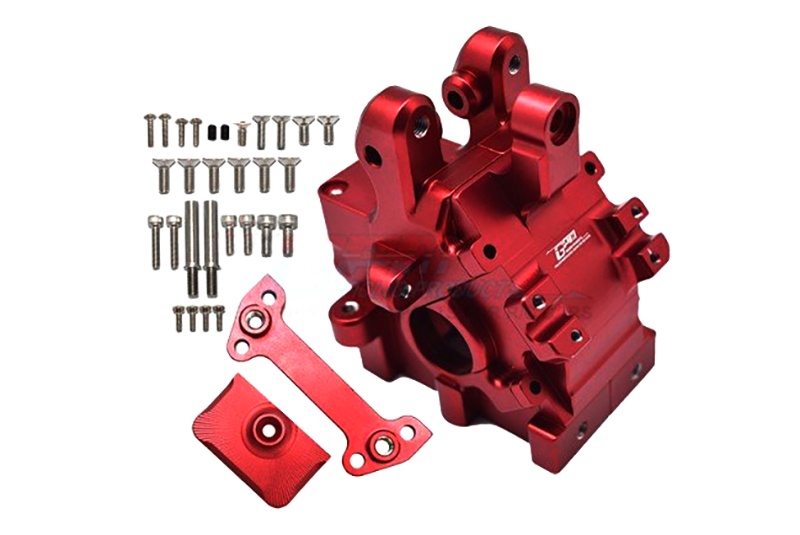 GPM Alu Getriebegehäuse vorn oder hinten rot ARRMA Kraton, Outcast 8s MAKX012NF/RR