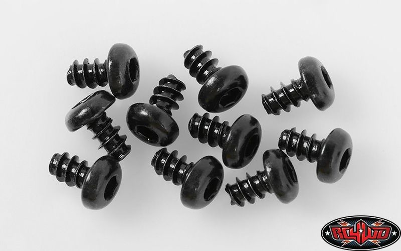 RC4WD Button Head Self Tapping Screws M3 X 5mm (Black) Z-S1689