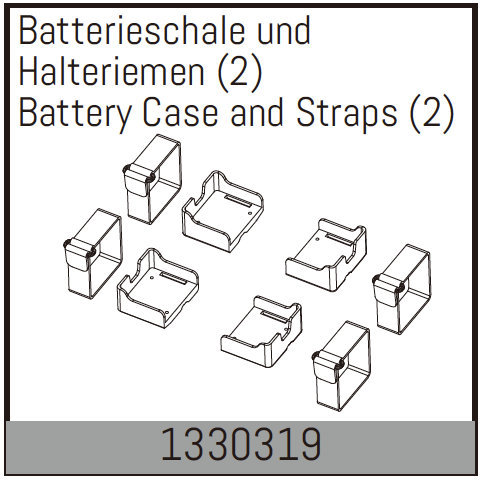 Absima Batterieschale und Halteriemen (2 St.) 1330319