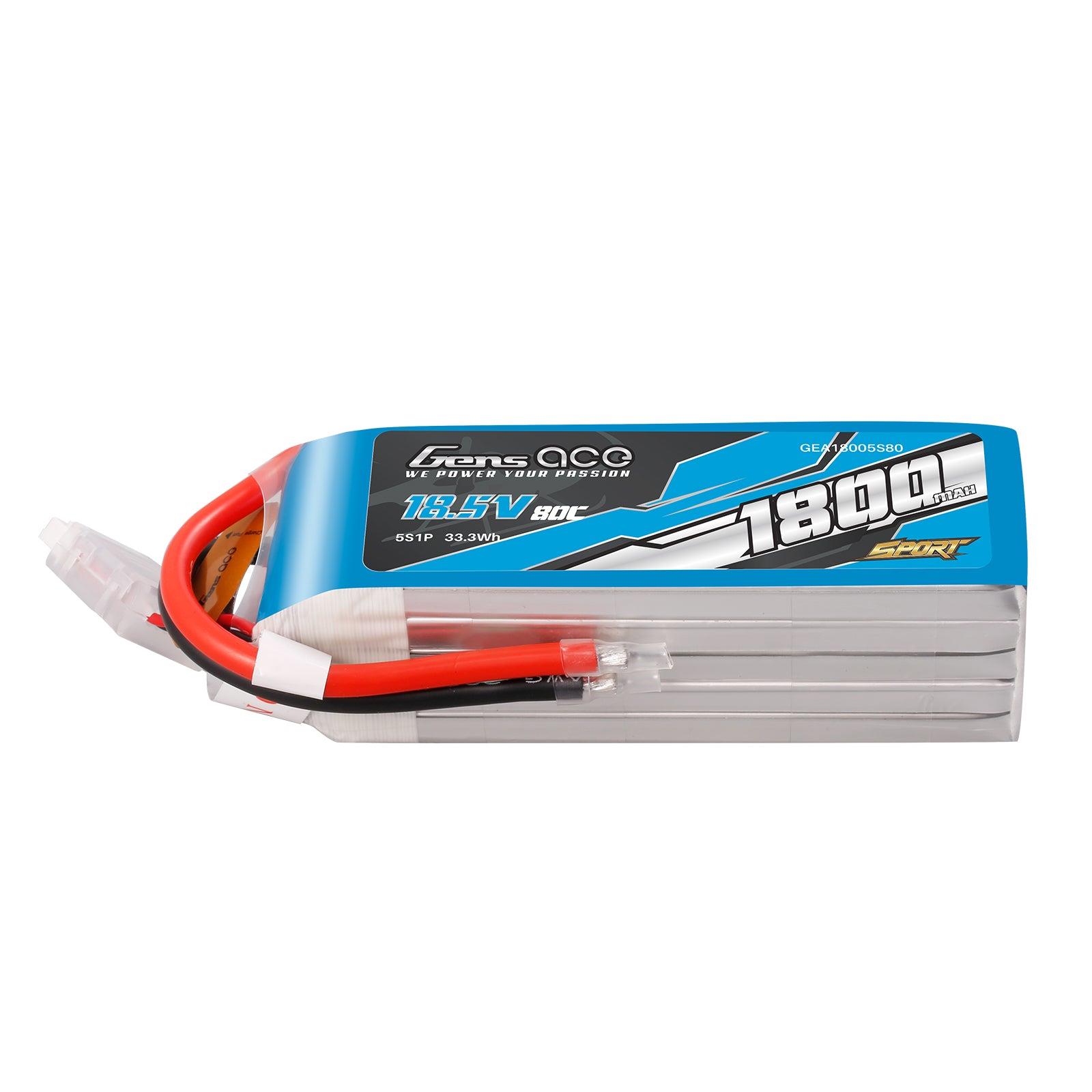 Gens Ace 1800mAh 5S 18.5V 80C Lipo Akku ? F5B ) GEA18005S80