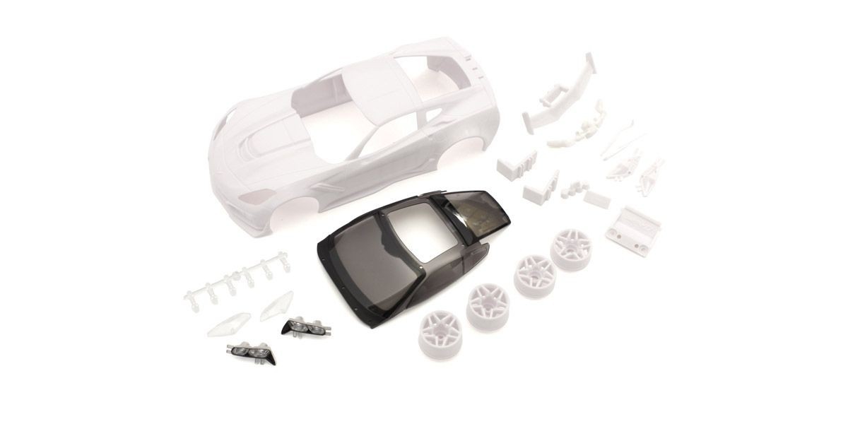 Kyosho Karossserie Corvette ZR1 Mini-Z + Felgen 2WD (Ohne Lackierung) MZN196 - Abbildung 1