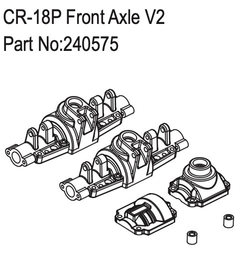Hobby Plus CR-18P Front Axle V2 240575