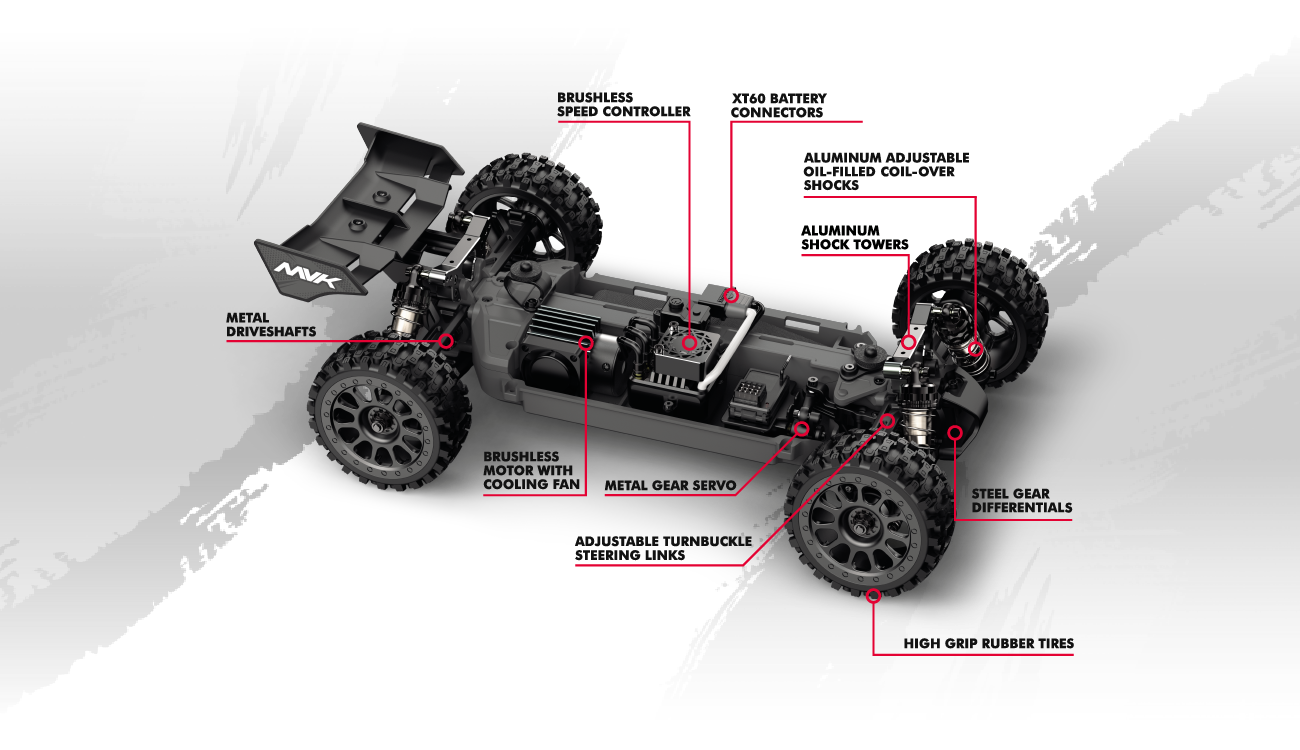 Maverick QByte XB Flux 1/12 Brushless Buggy Rot 151401 - Abbildung 5