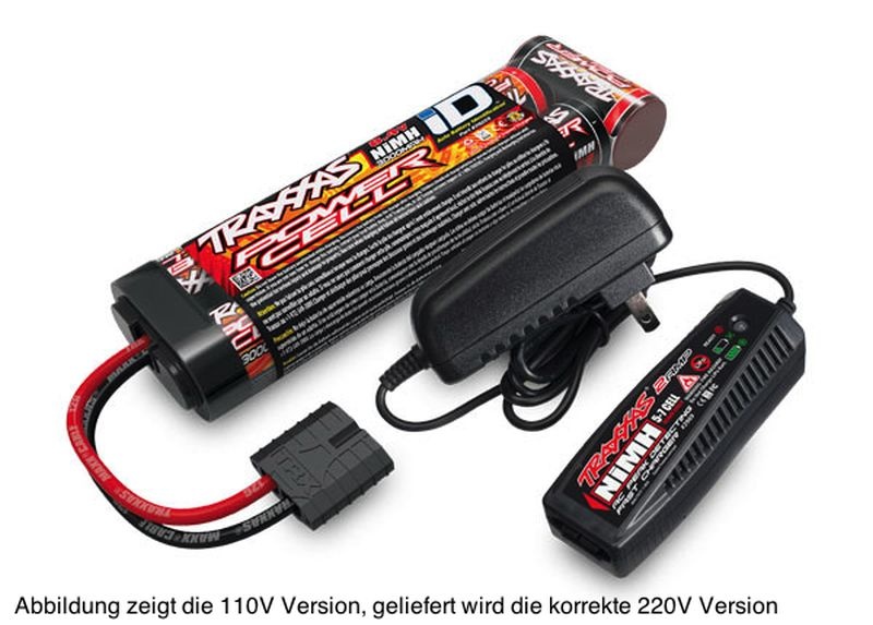 Traxxas Akku AC-Lader Combo Set (2969G & 2923X) 2983G Straight - Abbildung 1