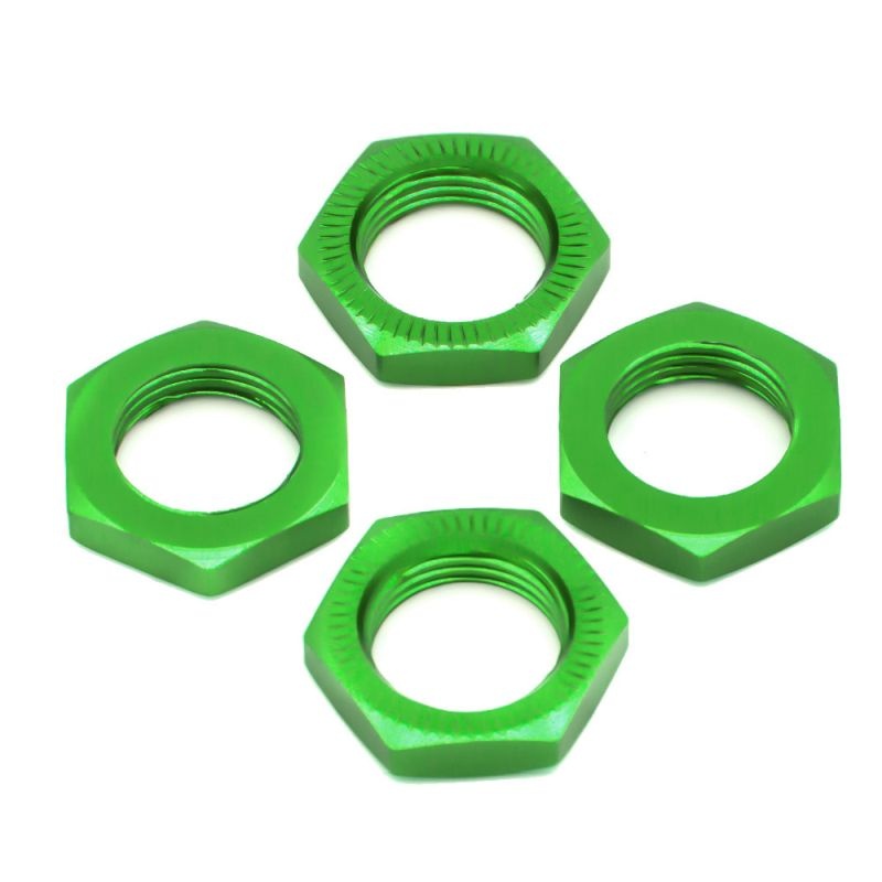 H-SPEED Alu 17mm Radmutter gezahnt grün HSPX089