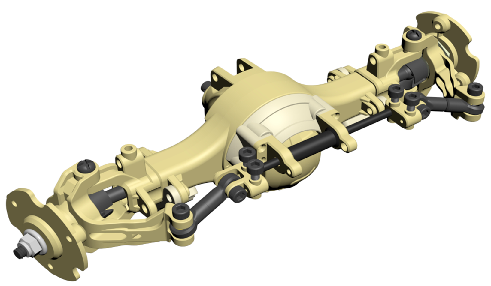 Amewi Lenkachse 1 vorne komplett montiert für 8x8 Truck sand T003