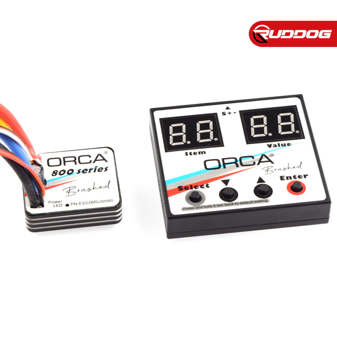 ORCA 800 Series Brushed ESC w/Program Card ES22BRUSH80