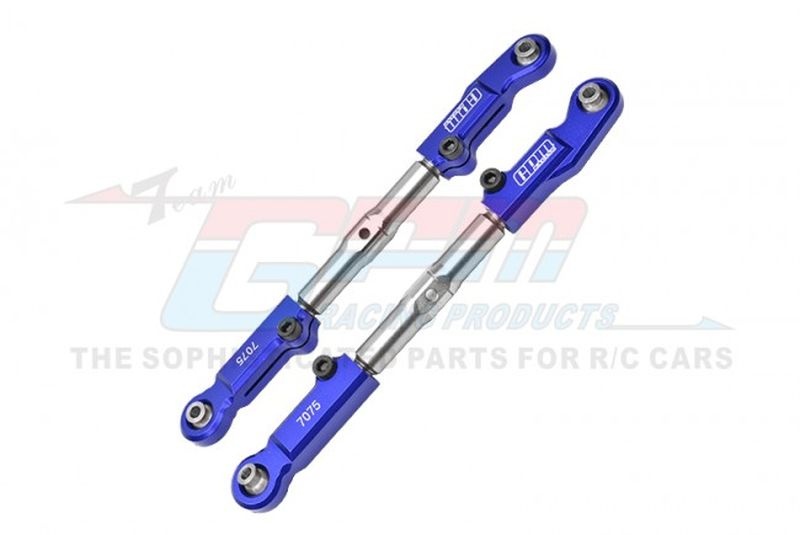 GPM Aluminium & Edelstahl Spurstange oben vorne blau TRX Sledge SLE054SNB