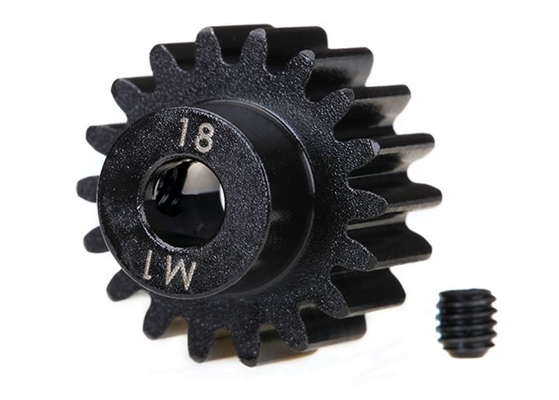 Traxxas Motorritzel 18Z (1.0 Modul) 5mm Welle extra-hart 6491R - Abbildung 1