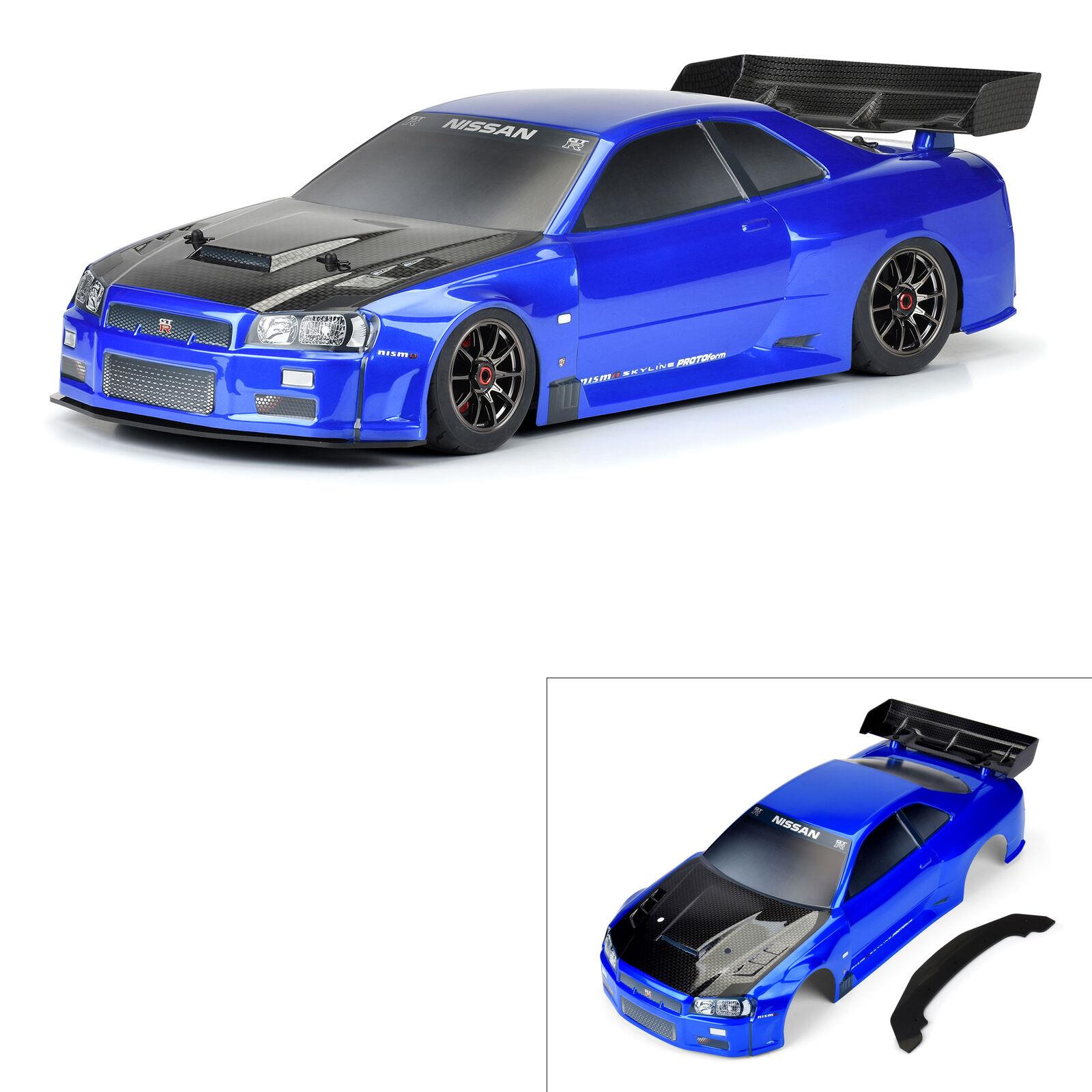 ProLine 1/7 Nissan Skyline R34 Karosserie lackiert (Blau): Infract6S