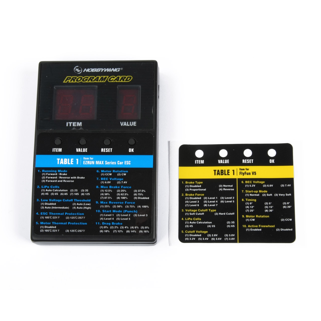 Hobbywing LED Programmierkarte 30501003 - Abbildung 2