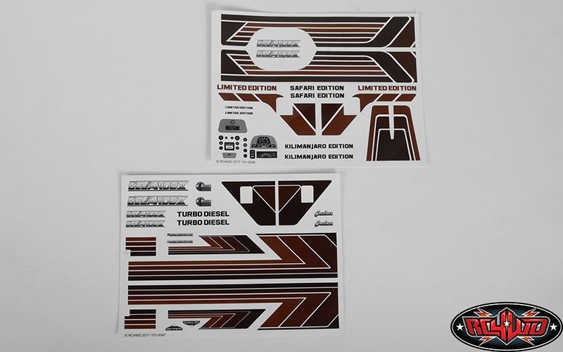 RC4WD Complete Graphic Decal Set for Cruiser Body Z-B0142