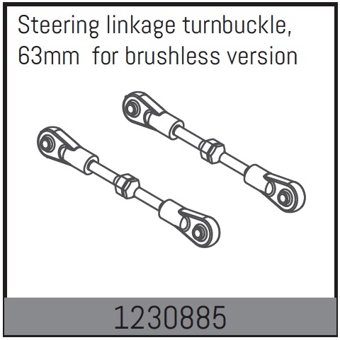Absima Lenkungs-Gewindestangen 57-63mm (2 St.) 1230885