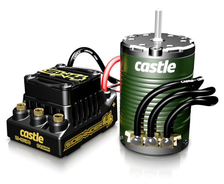 Castle Sidewinder 4 12.6V ESC WP Combo 1410-3800KV Sensor Motor 010-0164-05
