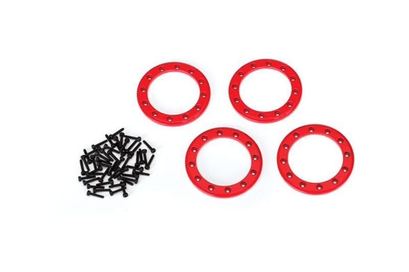 Beadlock Rings Rot (1.9') Alu (4) + Schrauben 8169R - Abbildung 1