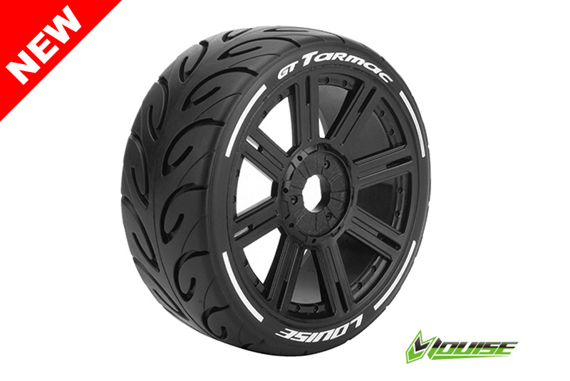 Louise GT-TARMAC soft Speichen-Felge schwarz (2) Verbrenner 1:8 GT MFT L-T3285SB