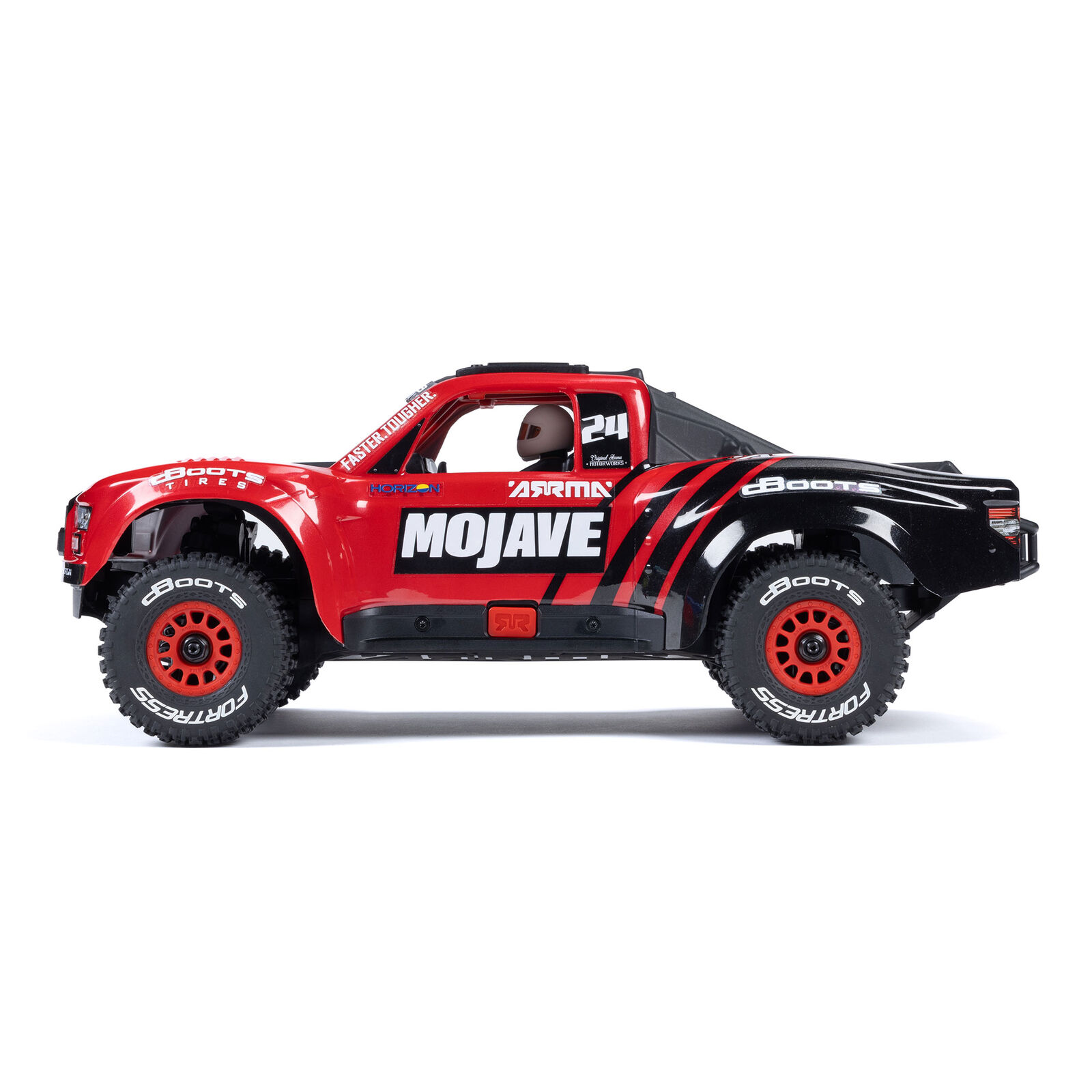 ARRMA MOJAVE GROM MEGA 380 Brushed 4X4 Small Scale Desert Truck RTR mit Akku & Lader, Red/Black ARA2104T1